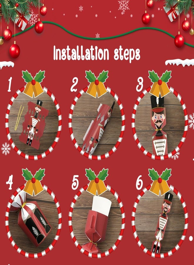 Unigift 24 Pcs Christmas Candy Boxes,6 Styles Xmas Nutcracker Soldier King Princess Girl Treat Box Cardboard Paper Goody Snacks Cookie Holder Decoration Gift Boxes with Tie for Kid Christmas Party Favor - Image 3